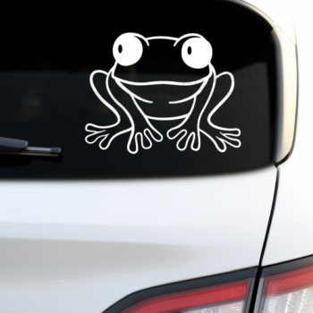 カエルステッカー |車のためのかわいいカエルのステッカー|しゃがむシッティング 3サイズ+カラー