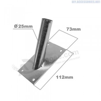 Bandiera nera Pole Holder Staffa per montaggio a parete Albero di Natale Flagpole Metallo singolo