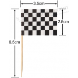 Pangda 100 Pack Checkered Racing Flag Cure-dents Cupcake Picks Cure-dents Flag Di