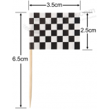 Pangda 100 Pack Checkered Racing Flag Toothpicks Cupcake Picks Toothpick Flag Di