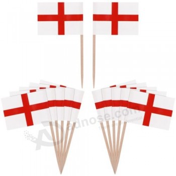 50pcs Inghilterra Bandiera Cupcake Cake Topper Stuzzicadenti Cibo St Georges Partito Bandiere