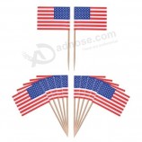 50x America Toothpicks Mini Flag Paper Sticks Party Cocktail USA Flag Toothpicks