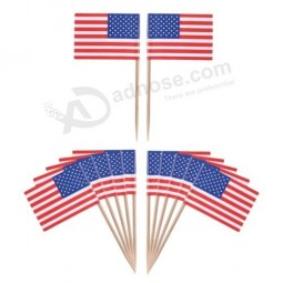 50x amerika zahnstocher mini flagge papier stäbchen party cocktail usa flagge zahnstocher