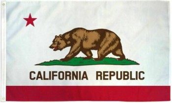 NUOVO Bandiera dello Stato della California 100% Poliestere per tutte le stagioni con occhielli in ottone 3X5 ft