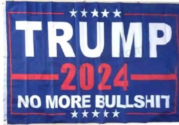No More Bullshit 2024 Trump 3x5 Feet MAGA Nation USA KAG Republican U.S. Flag