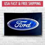 Premium Flag Ford 3x5 ft Banner Car Truck Logo Emblem Garage Sign Racing Show