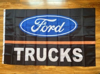 Ford Trucks Flag 3x5 ft Bannière Voiture Camion Racing Show Logo Garage Wall Decor Sign