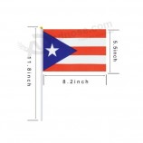 Paquet de 25 main héros petit Mini drapeau Porto Rico drapeau portoricain bâton drapeau Ro