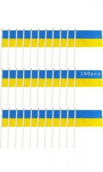 Ukraine Flag Ukrainian Hand Held Flags for Parade Party Festival Outdoor Indoor