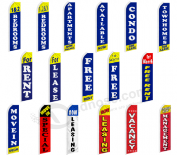 Onroerend goed Swooper Flag Advertising Feather Flag te huur te huur beschikbaar