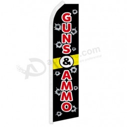 Guns & Ammo Swooper Flag Advertising Flag Feather Flag Guns Sold Here
