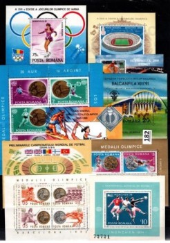 HP 루마니아 - MNH - 성능 + IMPERF - 우주 - 우주선 - 스포츠 - 올림픽 - 국기