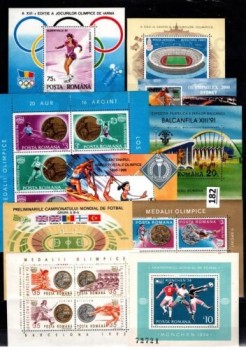 HP ROMANIA - MNH - PERF + IMPERF - SPACE - SPACESHIP - SPORTS - OLYMPICS - FLAGS