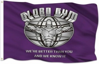 3x5FT Globo Gym Drapeau Dortoir Homme Caverne Décor Papa Cadeau Dodgeball Drôle Frat Sports