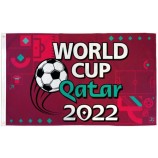 Coupe du monde 2022 Drapeau 3x5ft Sports Flag Soccer Flag WC2022 Qatar Teams