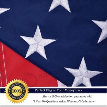 Bandiera americana degli Stati Uniti 3x5ft Heavy Duty ricamato stelle strisce cucite occhielli in nylon