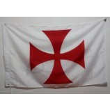 3'X5' Drapeau Bannière Maçonnique Chevalier Templier Drapeau Oeillets en laiton 90*150cm