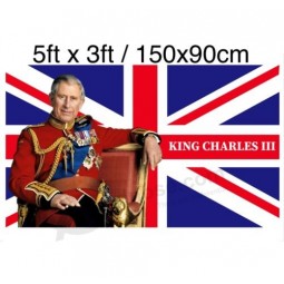 Roi Charles Couronnement Union Jack Bunting Bannière Décoration de fête décor de tissu