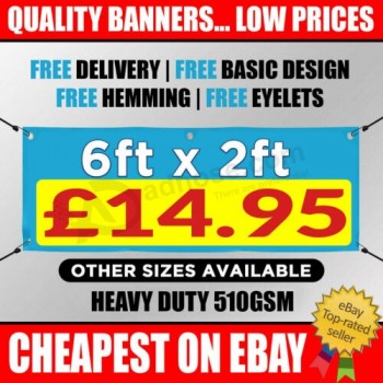 Striscioni in PVC per esterni Heavy Duty 510GSM Segno pubblicitario stampato su ordinazione in PVC Banner