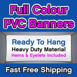 PVC BANNERS OUTDOOR VINYL BANNER ADVERTISING SIGN DISPLAY PRINTED HEAVY DUTY PVC