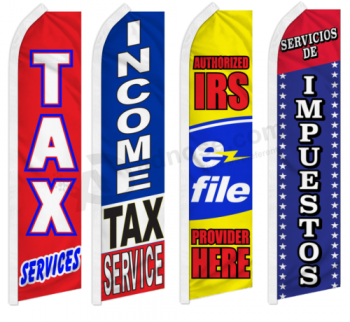 Tax Services Advertising Flutter Feather Flag Swooper Banner E-File Income Tax