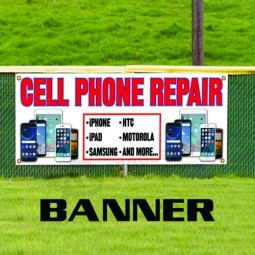 Reparación de teléfonos celulares iPhone Samsung iPad Store Publicidad Cartel de banner de vinilo
