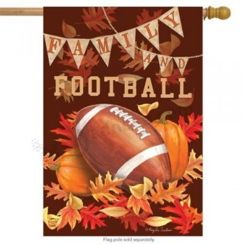 AUTUNNO FAMIGLIA E CALCIO AUTUNNO SPORT CASA BANDIERA 28X40 BANNER