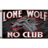Lone Wolf No Club 3x5 Feet 2006 Flag Poster Banner Motorcycle Biker