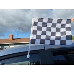 CAR DEALER SUPPLIES 70 pc Pack Car Window Clip On Flags Black & White Checkered
