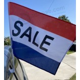 Car Dealer Supplies 40 pack SALE r/w/b Car Window Clip On Flag 17"x12"