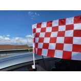 CAR DEALER SUPPLIES 70 pc Pack Car Window Clip On Flags Red & White Checkered
