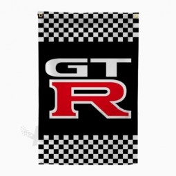 GTR Logo 3x5FT Striscioni & Bandiere Auto da Corsa Mostra Per Garage Wall Decor NUOVO