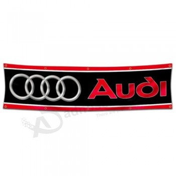 Audi Logo 3x5 ft Vlag Auto Racing Show Banner Garage Man Cave Embleem Wandbord