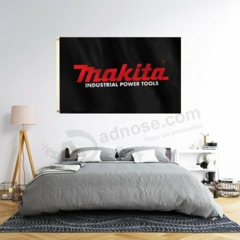 Makita Tools 로고 배너 플래그 3x5 FT 자동차 쇼 차고 벽 장식 표지판 2021 새로운 미국