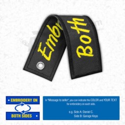 사용자 정의 제트 태그 자수 KeyChain 배낭 자동차 집 개인화 된 키 바이커