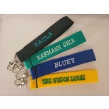 Aangepaste sleutelhanger sleutelhanger bagage gepersonaliseerde naam tekst Jet Tag rits Pull Bag