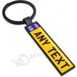 Gepersonaliseerde sleutelhanger sleutelhanger sleutelhanger uw auto nummerplaat + speciaal kunstwerk
