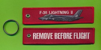 F-35 Lightning II RBF embroidered fob/luggage tag - New