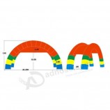 Opblaasbare Regenboog Tweelingbogen 26.25ftx13ft Opblaasbare Reclameboog + Ventilator