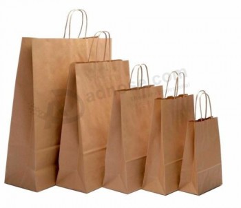 Braune Papiertüten mit Griffen Party und Geschenkträger / Drehgriff Papiertüten