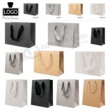 Eco Kraft Paper Gift Bags Borse per feste Borse per la spesa (4 colori, A3 A4 A5 A6 A7)