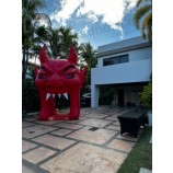 Tunnel gonflable du diable d’Halloween, arche de dessin animé publicitaire