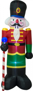 8 Piedi Di Natale Gonfiabile Schiaccianoci Soldato Vacanza Illuminato Blow up Yard Deco