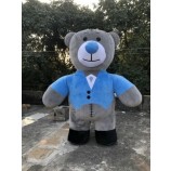 Halloween Inflatable Blue Teddy Bear Mascot Costume Cartoon Adults Cosplay Xmas