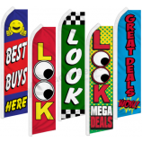 Guarda Pubblicità Flutter Feather Flag Swooper Banner Guarda qui Promo Banner