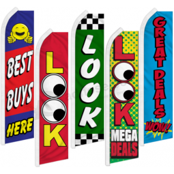 look werbung flattern feder flagge swooper banner schau hier promo banner