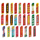 Publicidad de alimentos Feather Flutter Swooper Banner Flag Hamburguesas BBQ Hot Dog Wings