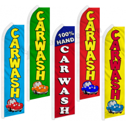 Autowaschanlage Swooper Flagge Werbung Flagge Feder Flagge Lavar de Caros Hand Autowaschanlage