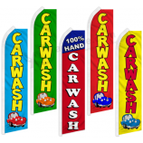 Carwash Swooper 플래그 광고 플래그 깃털 플래그 Lavar de Caros 핸드 세차