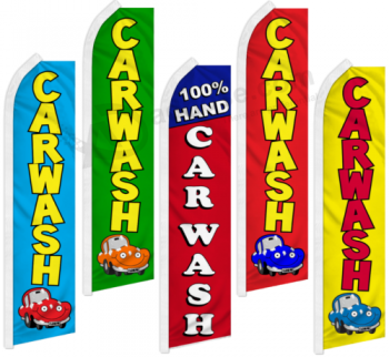 Carwash Swooper 플래그 광고 플래그 깃털 플래그 Lavar de Caros 핸드 세차